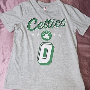 NBA Boston Celtics Light Gray Tee with Green Logo